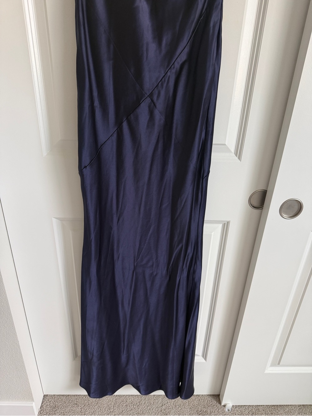 House of CB Dress Satin Cowl Neck Maxi Dress Wedding Evening - Picture 6 of 10